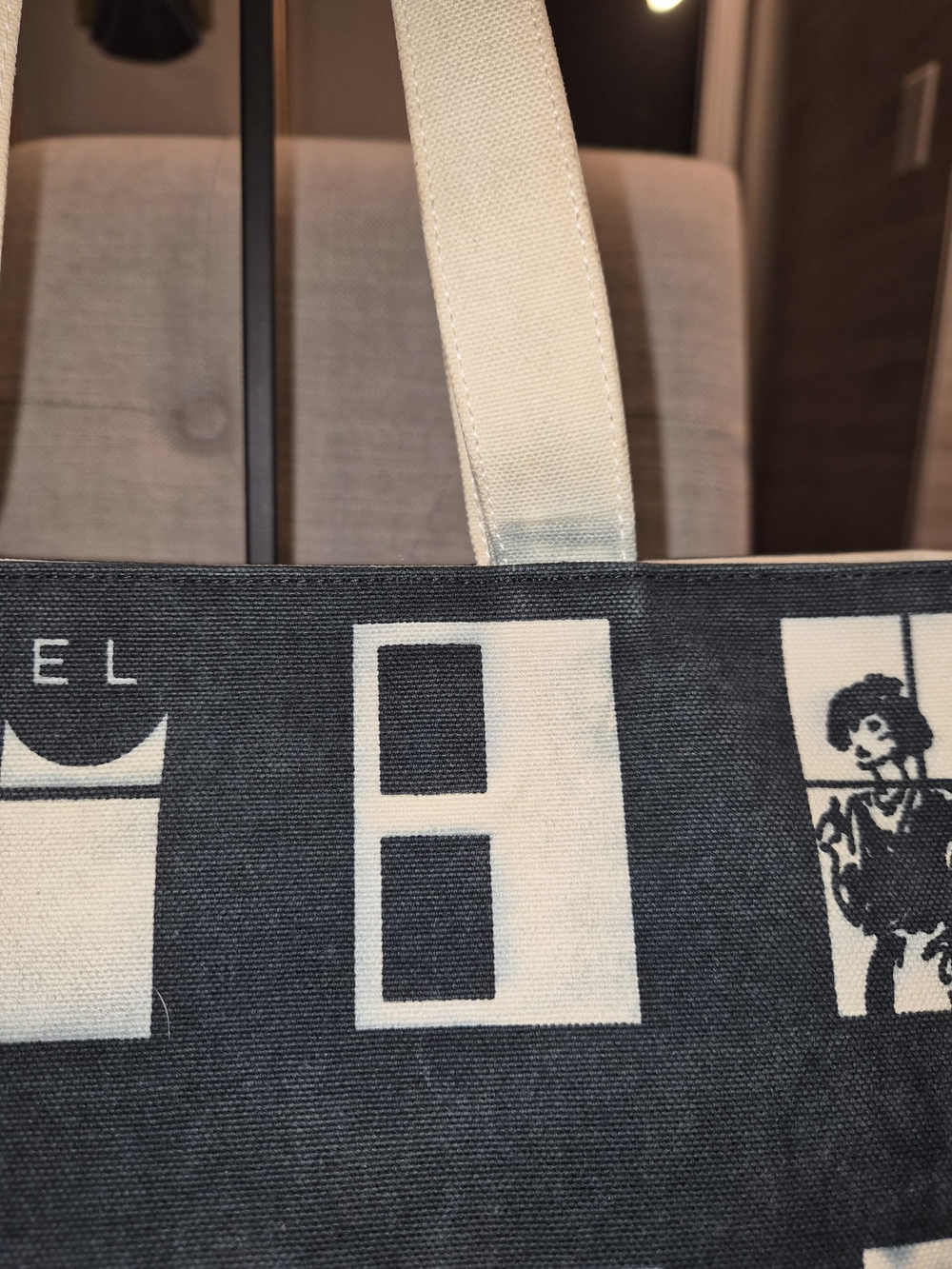 Chanel Vintage 2004 Window Silhouette Canvas Tote Bag Graphic Paris Print - Picture 14 of 16